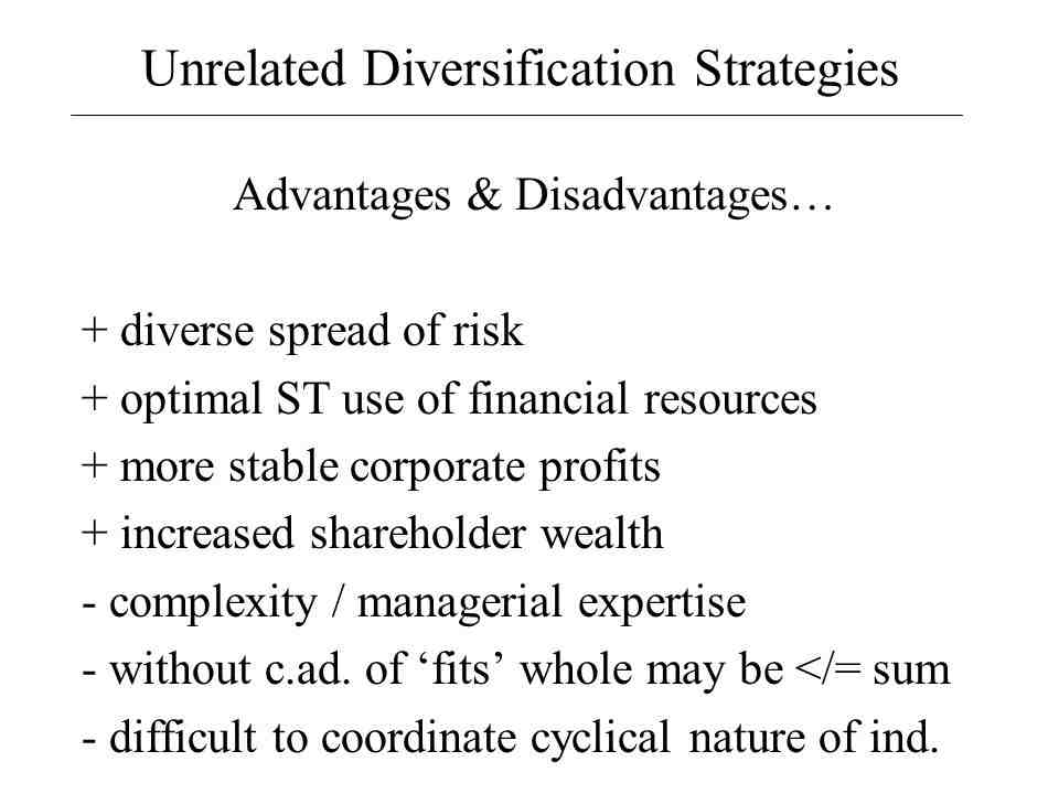 Quelles sont les limites de la stratégie de diversification ?