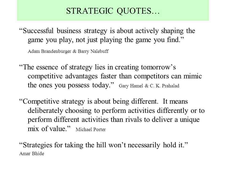 Qu'est-ce qu'une stratégie délibérée ?