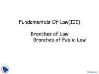Quelles sont les principales branches du droit public ?